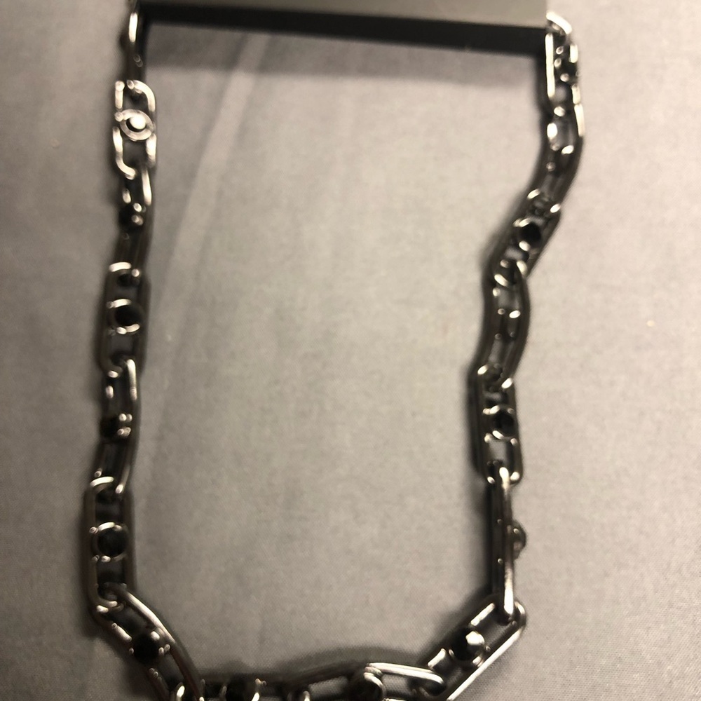 Simply Vera Vera Wang Glossy Black / Gun Metal Necklace - Picture 3 of 6